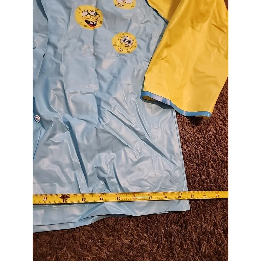 Vintage 2005 Nickelodeon Youth Sponge Bob Rain Coat. Blue Yellow. One‎ Size